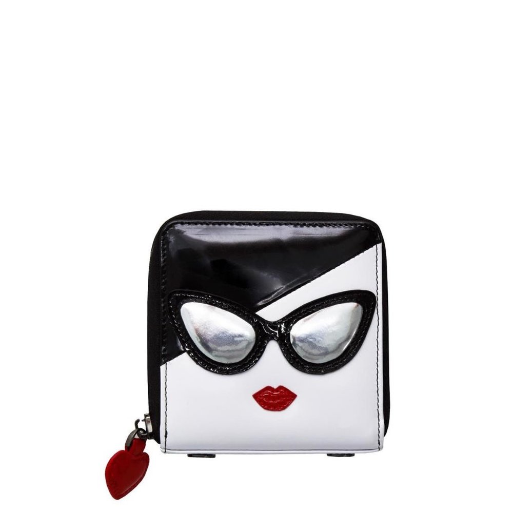 alice + olivia stacey face square wallet
